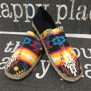 Tribal slip on handmade shoes